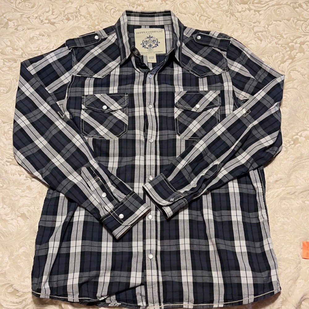 Men’s Supply Company USA button up. Size Large.
